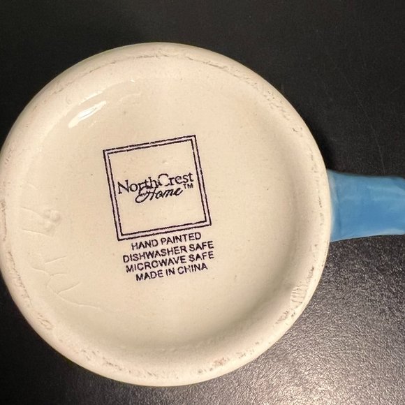 Set of 2 Hand Painted Snowman Sledding  Ceramic Mugs by NorthCrest Home - Picture 6 of 7